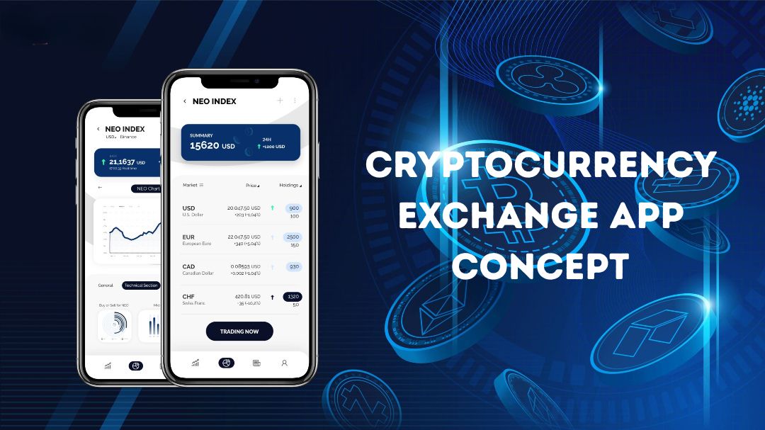 Cryptocurrency Exchange App Concept